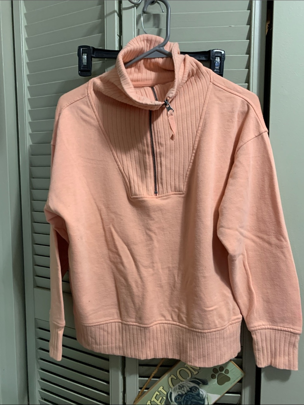 Maurices Peach Zip-Neck Pullover
